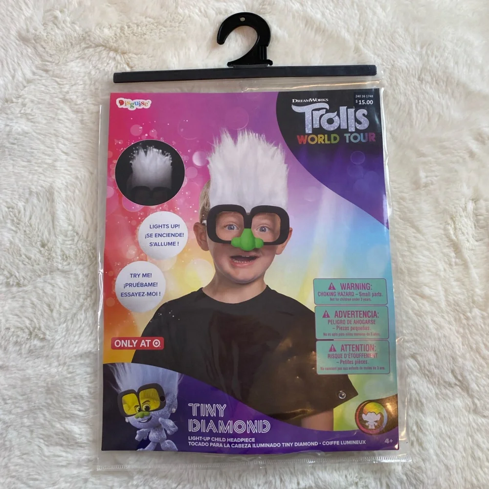 Trolls Tiny Diamond Light-Up Headpiece NWT